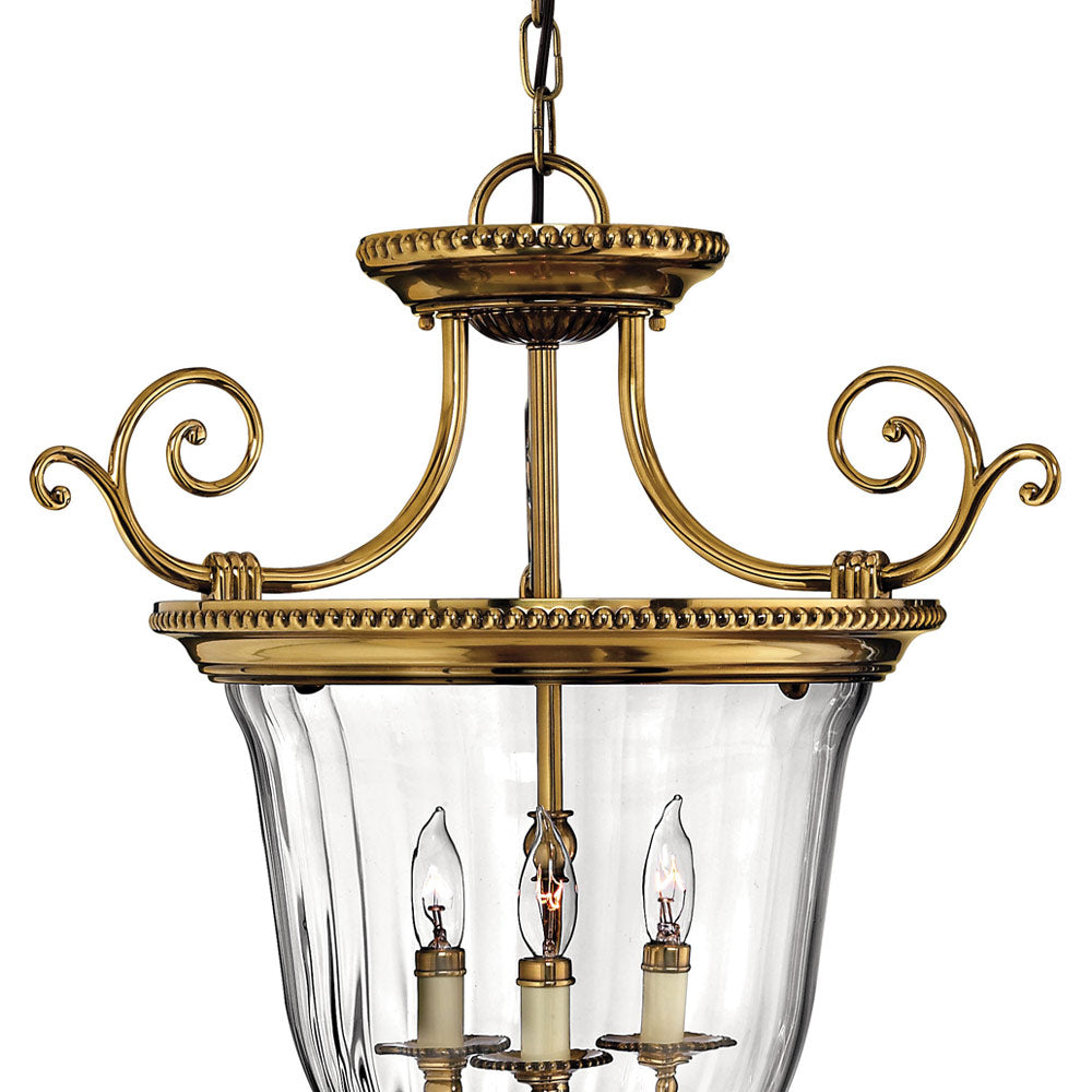 Cambridge Semi Flush Convertible Pendant Light in Detail.