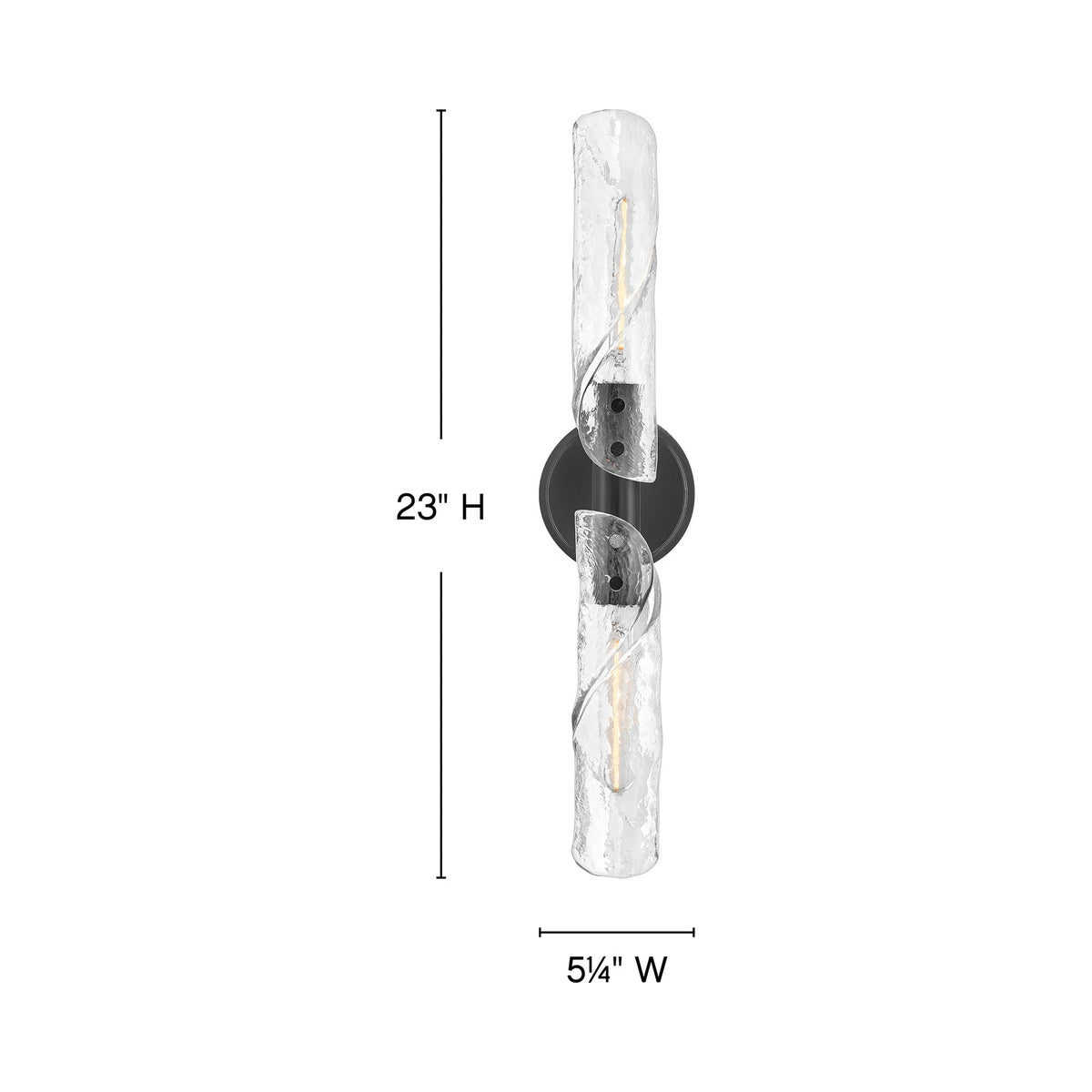 Capri Bath Wall Light - line drawing.