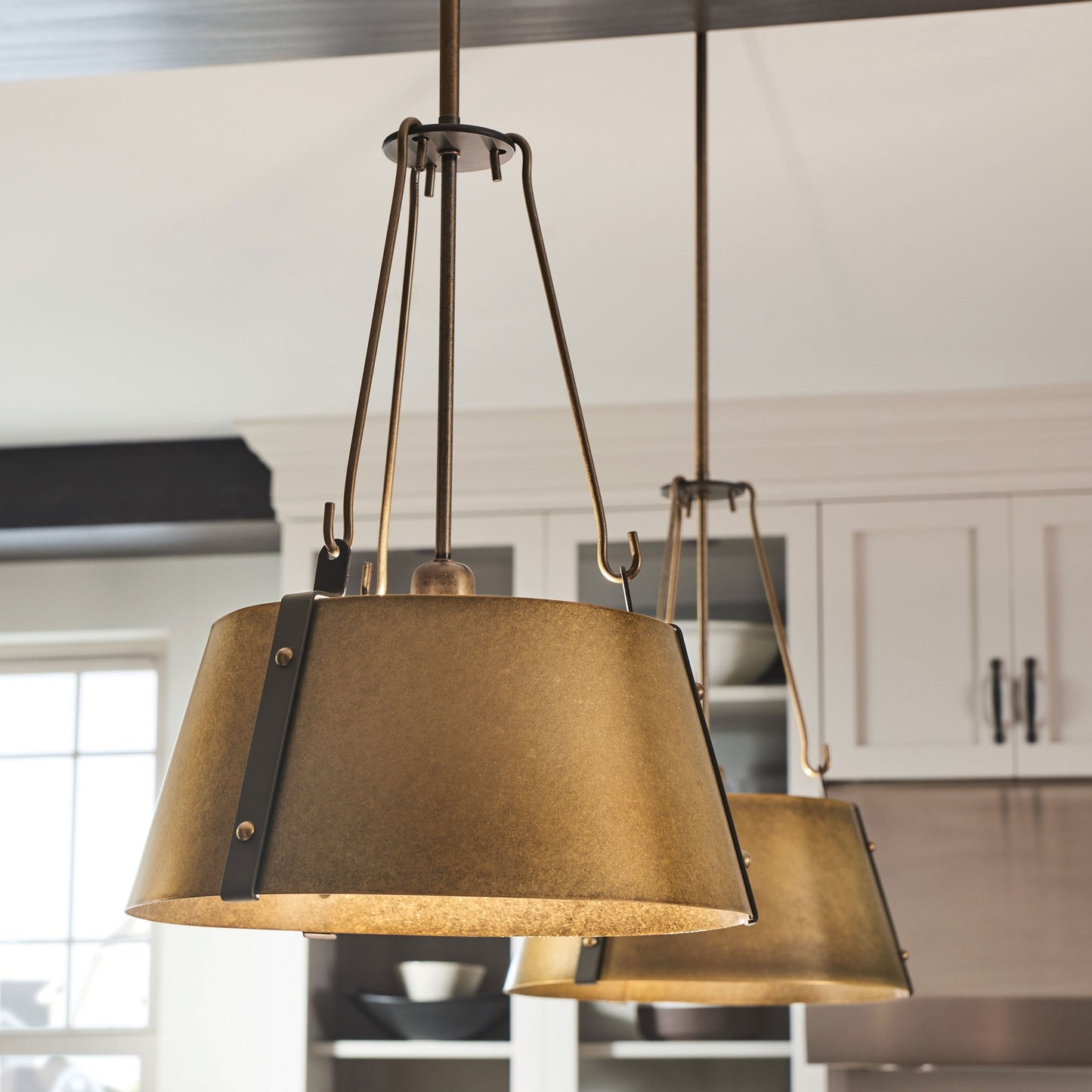 Cartwright Drum Pendant Light in dining room.