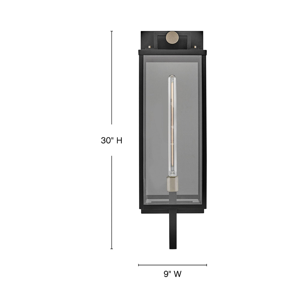 Catalina Outdoor Wall Light - line drawing.