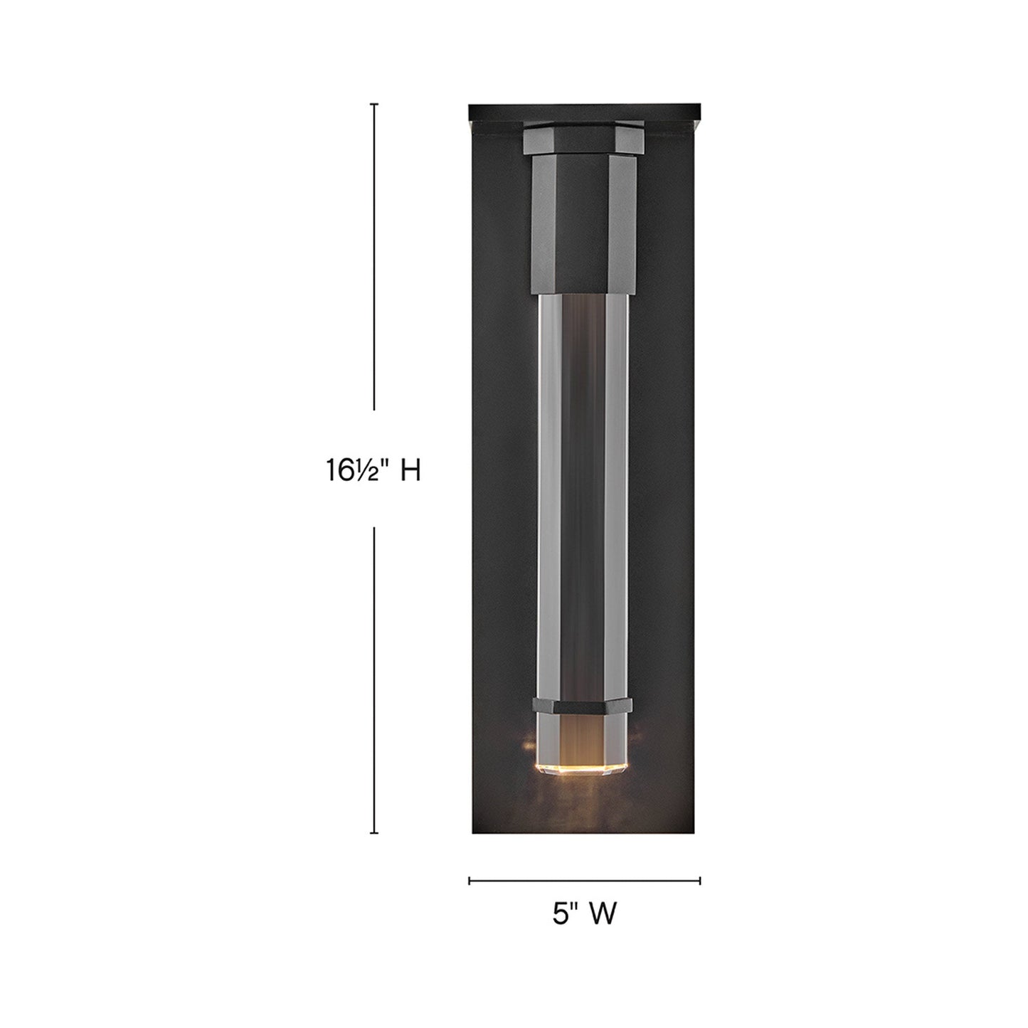 Cecily Outdoor LED Wall Light - line drawing.