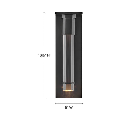 Cecily Outdoor LED Wall Light - line drawing.