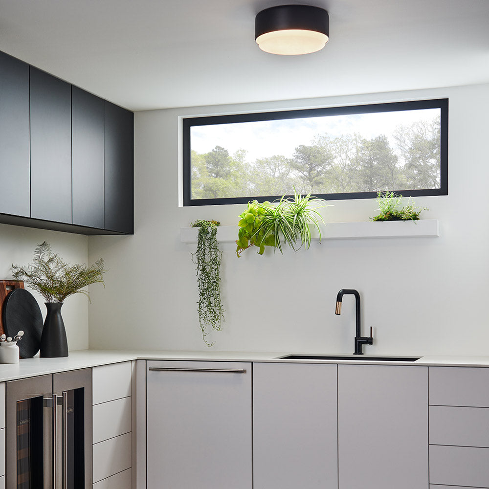 Cedric Flush Mount Ceiling Light in kitchen.