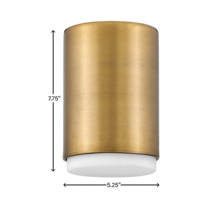 Cedric Flush Mount Ceiling Light - line drawing.