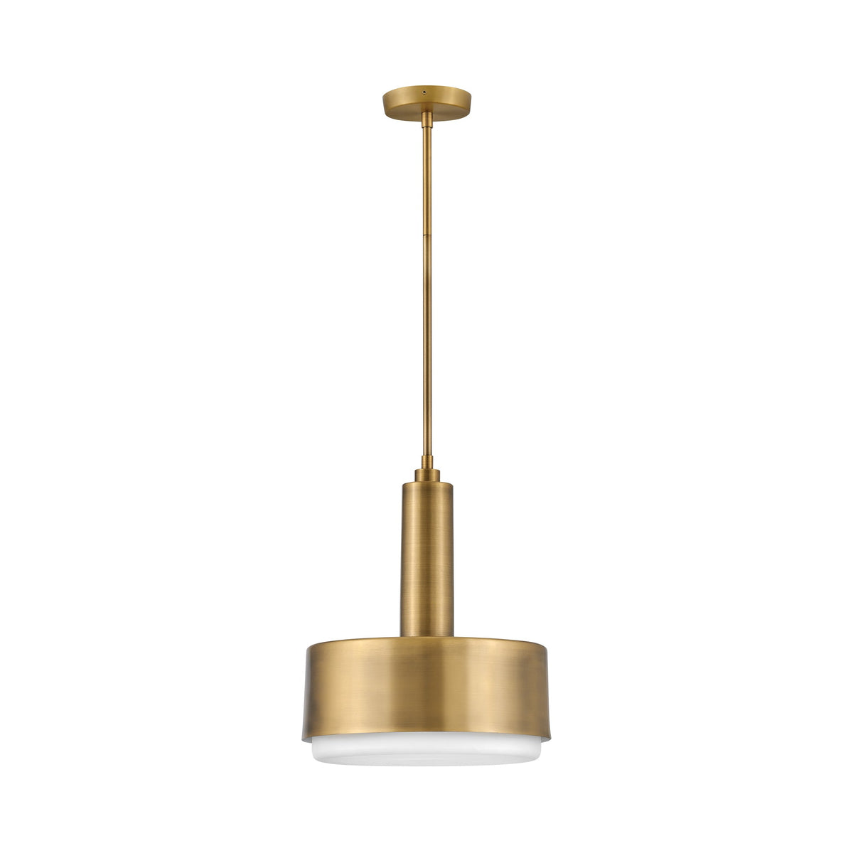 Cedric Pendant Light in Lacquered Brass.