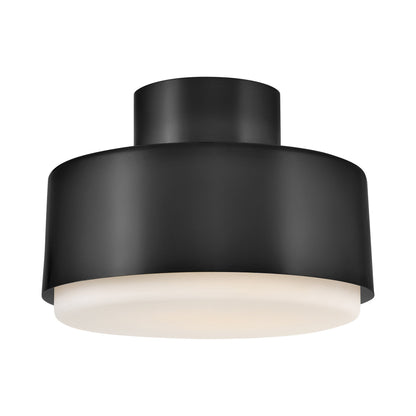 Cedric Semi Flush Mount Ceiling Light in Black.