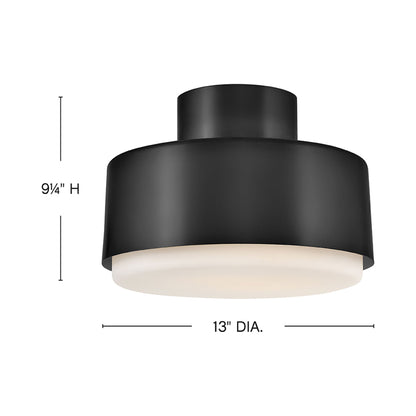 Cedric Semi Flush Mount Ceiling Light - line drawing.