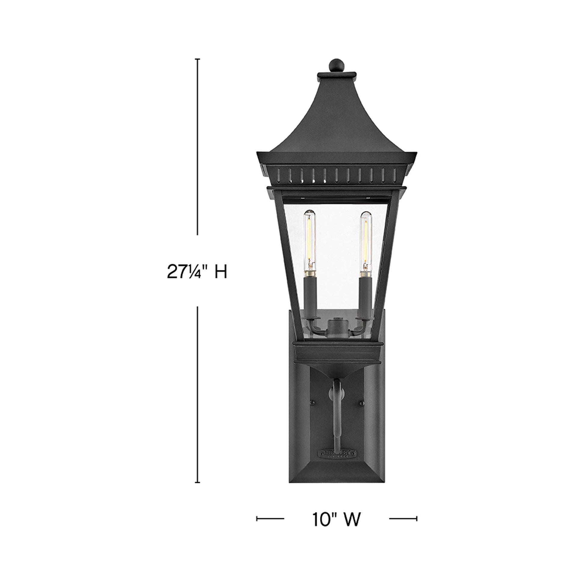 Chapel Hill Outdoor Up Light Wall Light - line drawing.