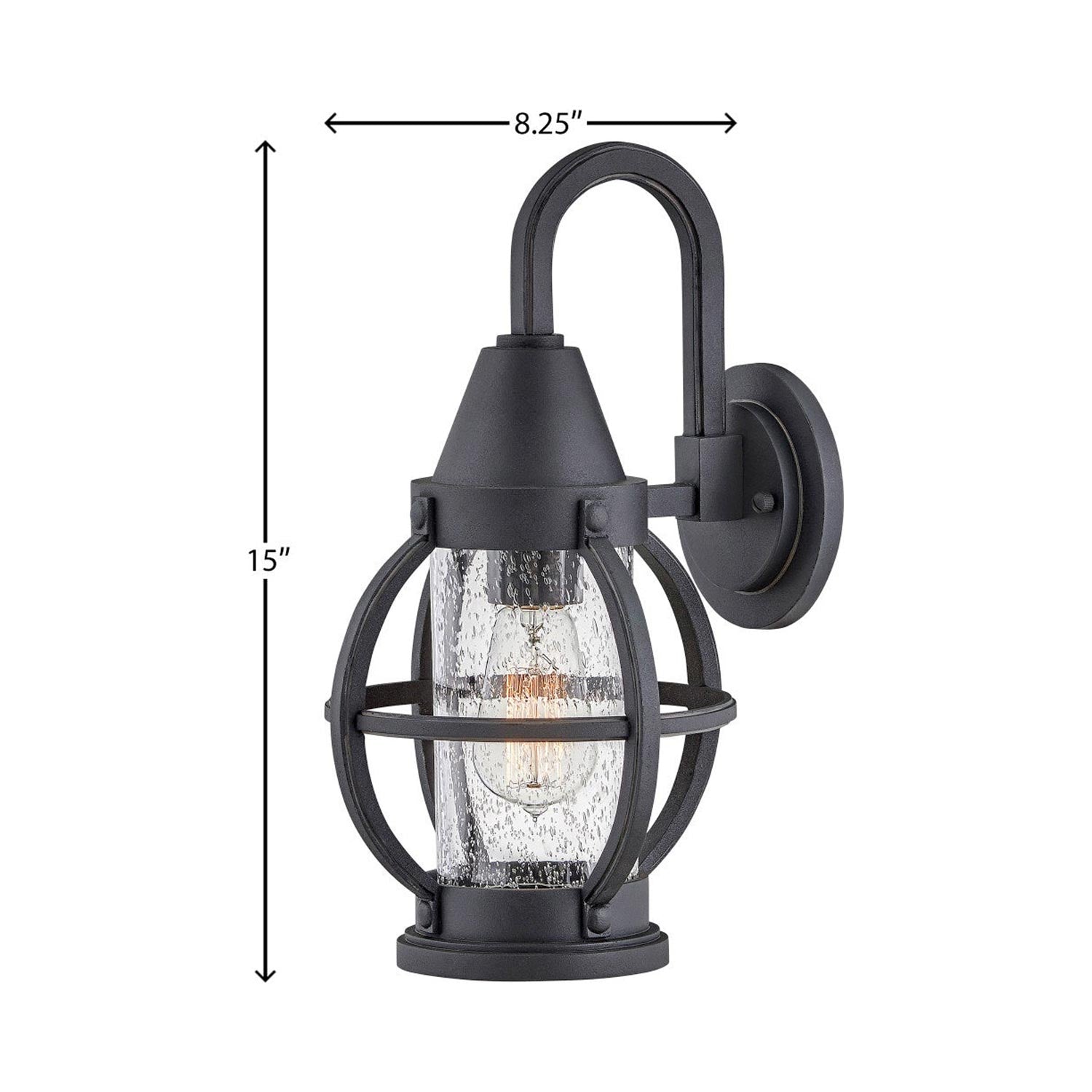 Chatham Outdoor Wall Light - line drawing.