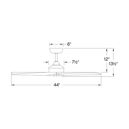 Chisel Smart Ceiling Fan – line drawing.