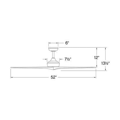 Chisel Smart Ceiling Fan – line drawing.