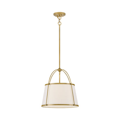 Clarke Drum Pendant Light in Lacquered Dark Brass (Medium).