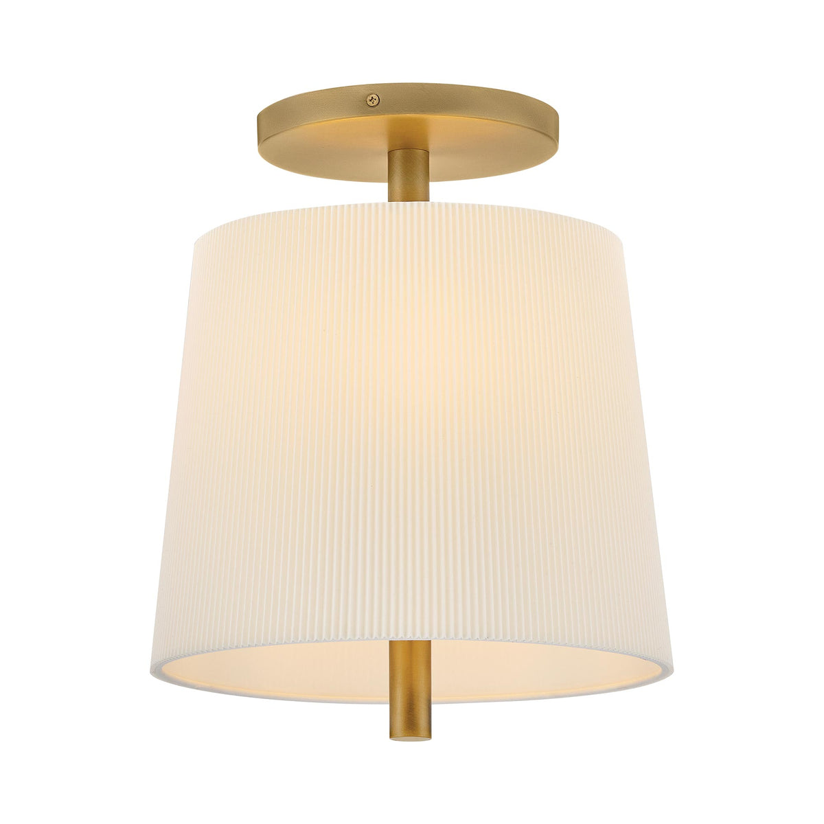Clive Semi Flush Mount Ceiling Light in Heritage Brass.