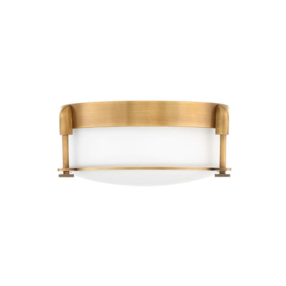 Colbin Flush Mount Ceiling Light in Heritage Brass (12.5-Inch).