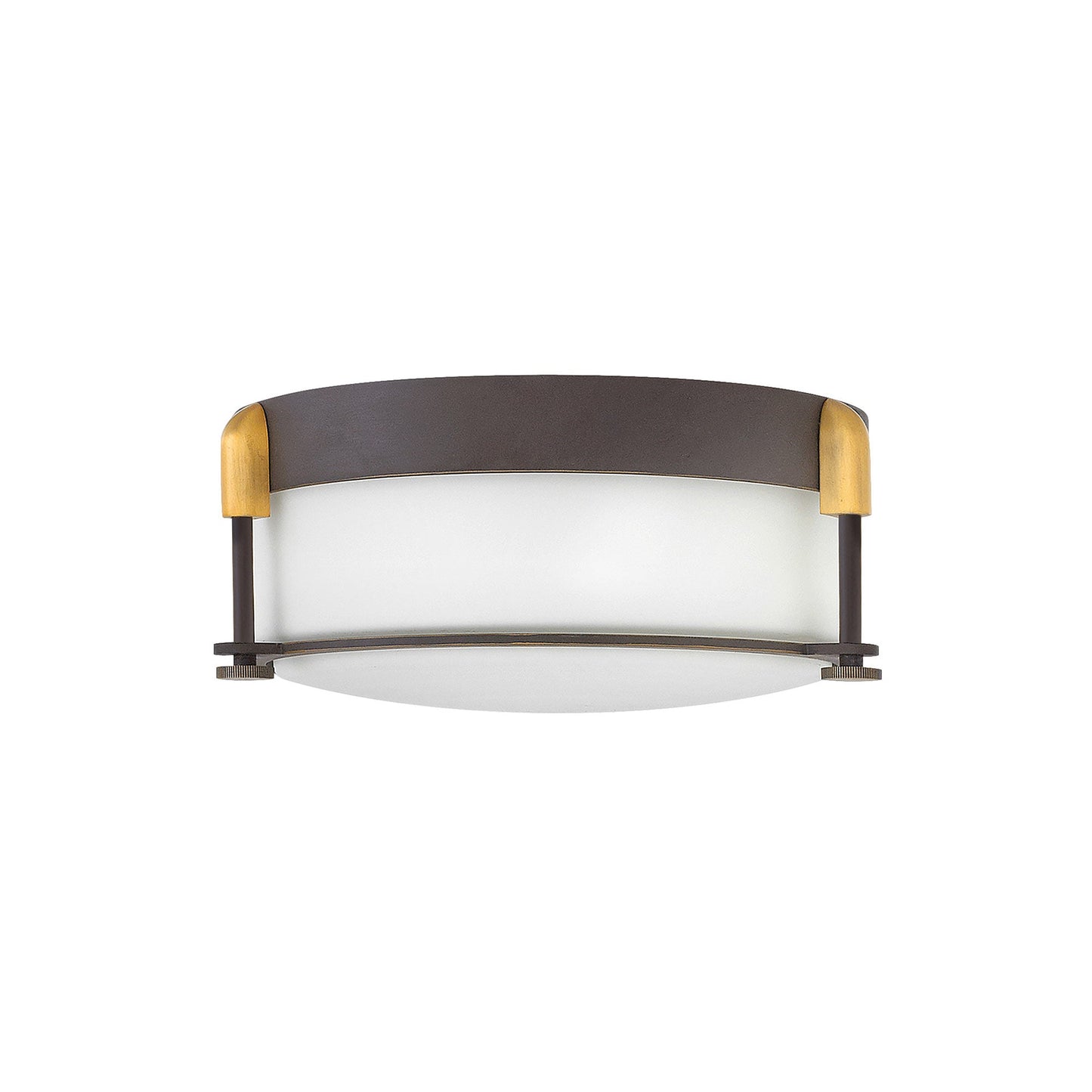 Colbin Flush Mount Ceiling Light in Oil Rubbed Bronze/Heritage Brass (12.5-Inch).