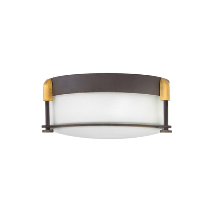 Colbin Flush Mount Ceiling Light in Oil Rubbed Bronze/Heritage Brass (12.5-Inch).