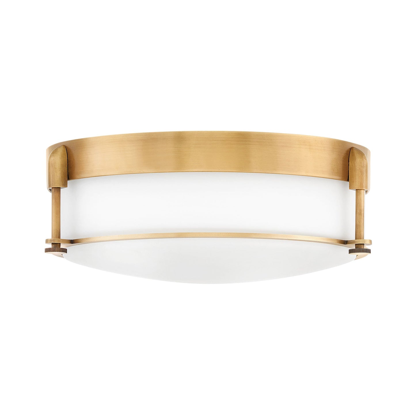 Colbin Flush Mount Ceiling Light in Heritage Brass (16.5-Inch).