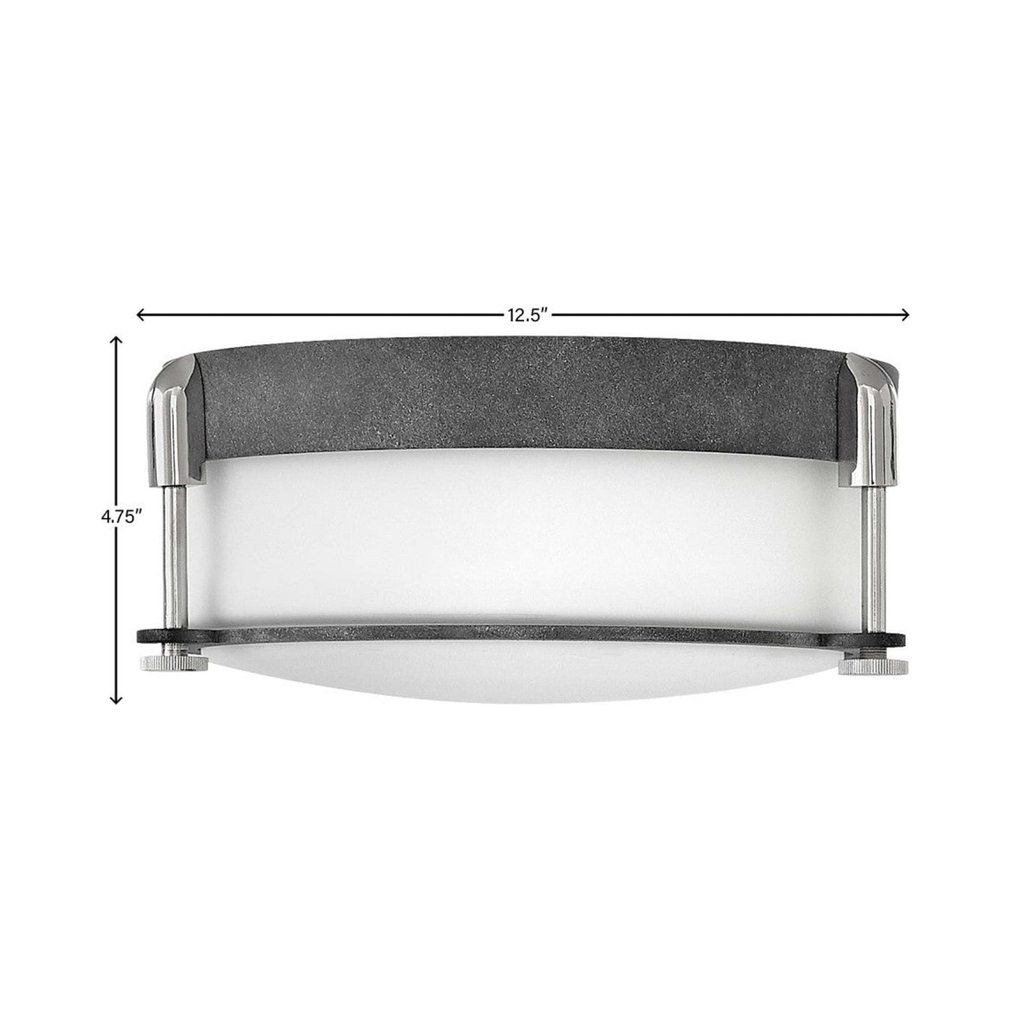 Colbin Flush Mount Ceiling Light - line drawing.
