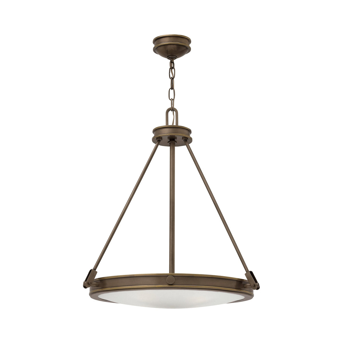 Collier Pendant Light in Light Oiled Bronze.