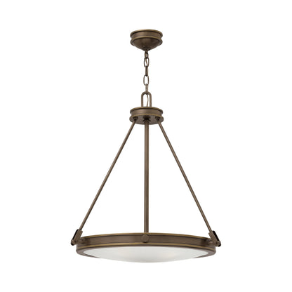 Collier Pendant Light in Light Oiled Bronze.