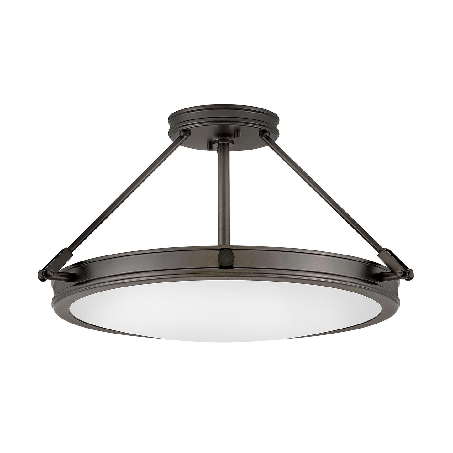Collier Semi Flush Mount Ceiling Light in Black Oxide (22-Inch).