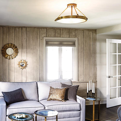 Collier Semi Flush Mount Ceiling Light in living room.