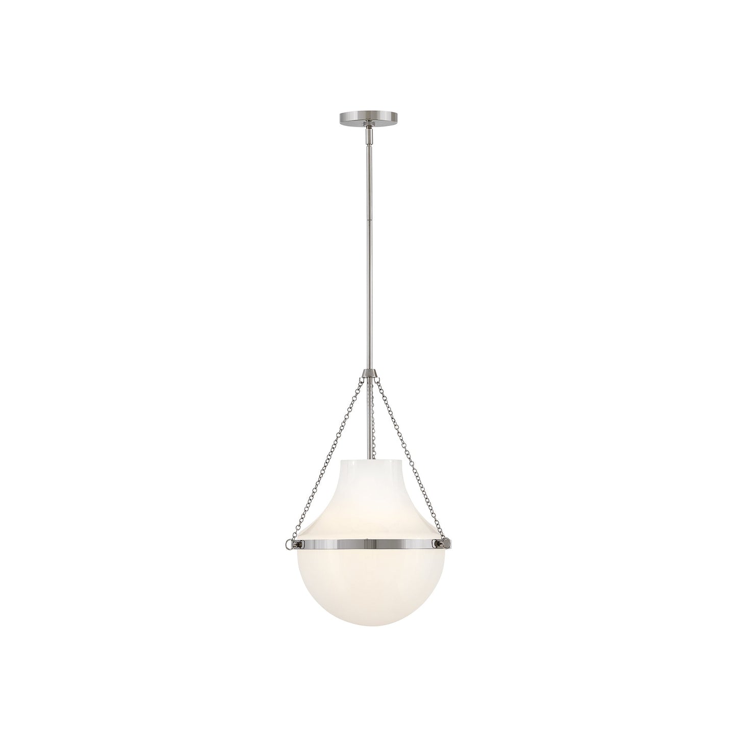 Collins Pendant Light in Polished Nickel (Medium).