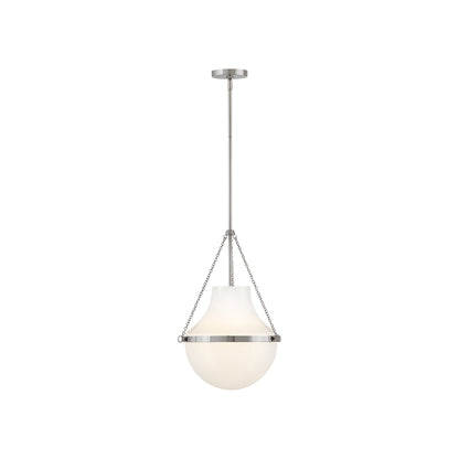 Collins Pendant Light in Polished Nickel (Medium).