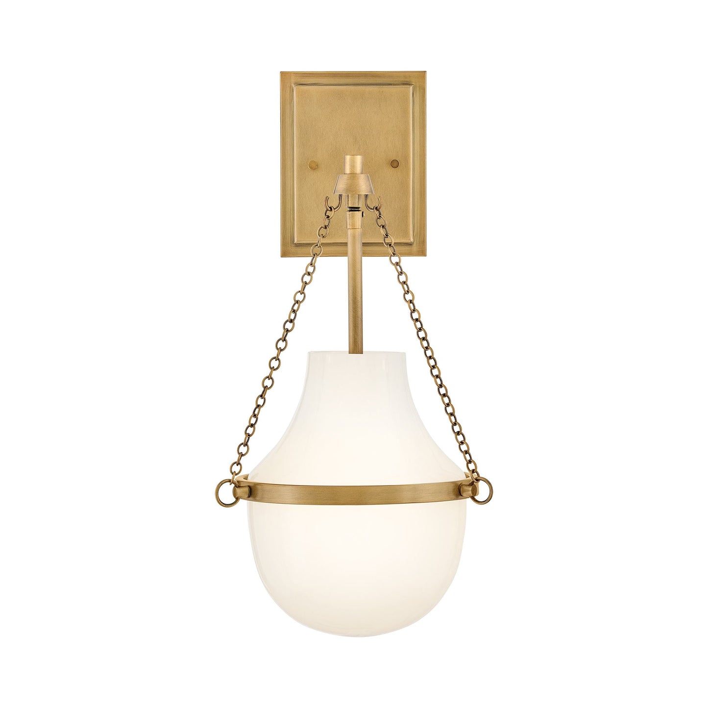 Collins Wall Light in Heritage Brass.