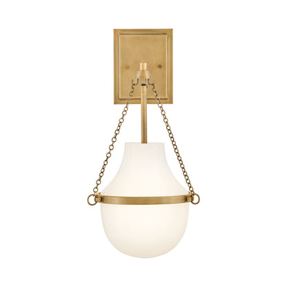 Collins Wall Light in Heritage Brass.