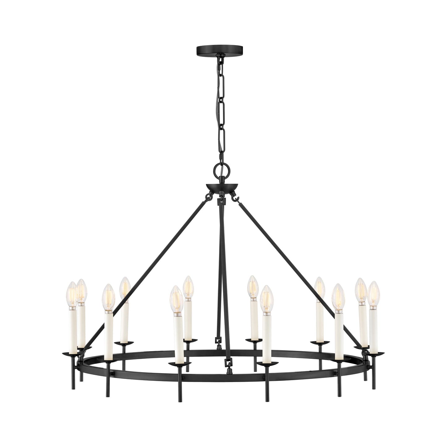 Copley Chandelier in Black (36-Inch).