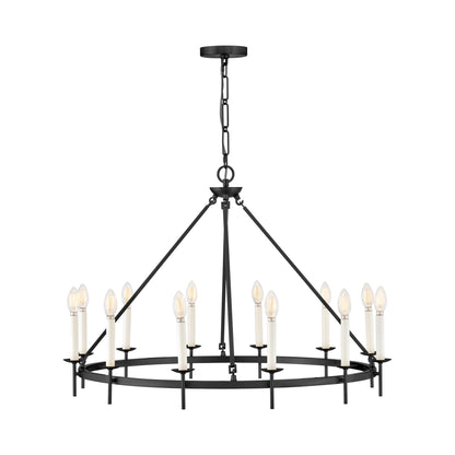 Copley Chandelier in Black (36-Inch).