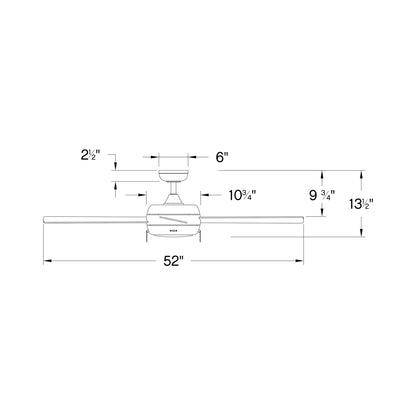 Croft LED Ceiling Fan - line drawing.