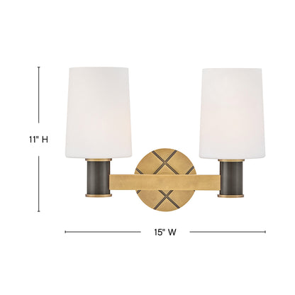 Declan Bath Vanity Light - line drawing.
