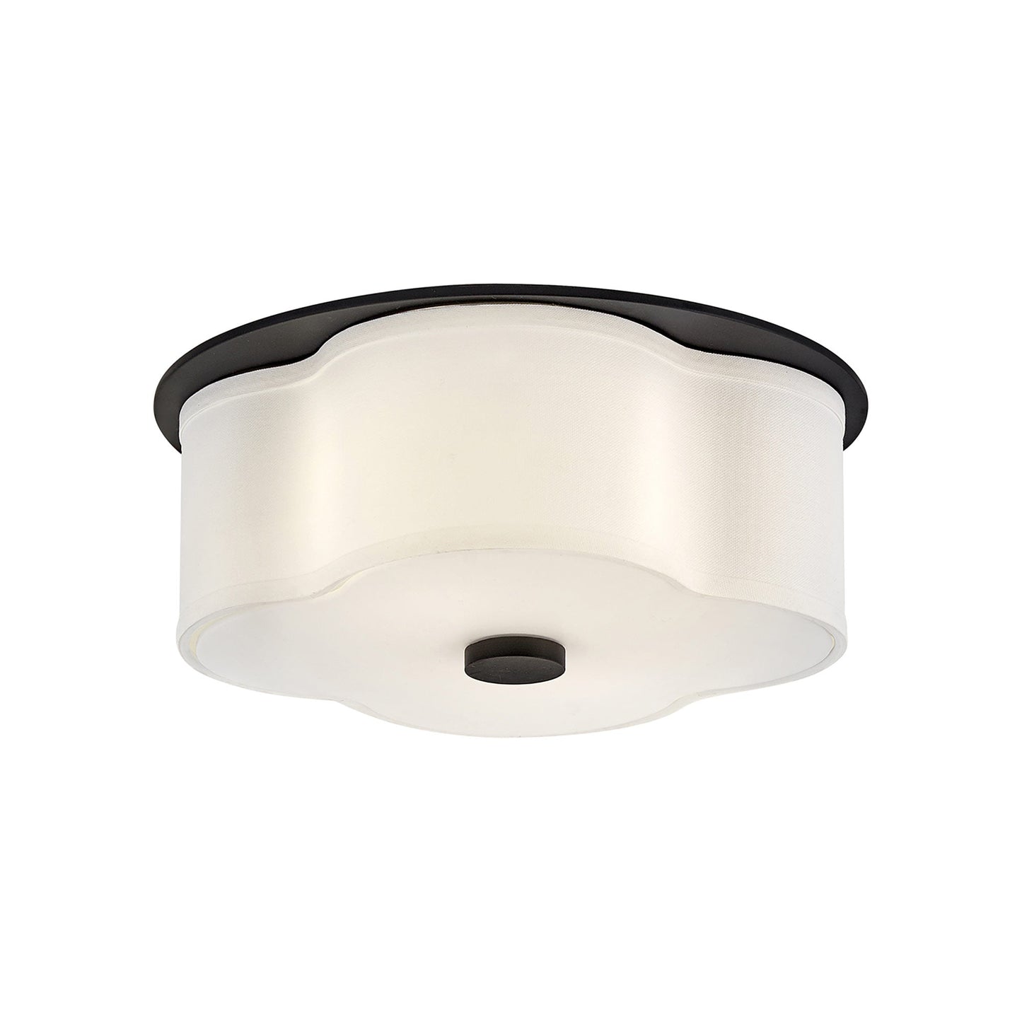 Delaney Flush Mount Ceiling Light in Black (2-Light).