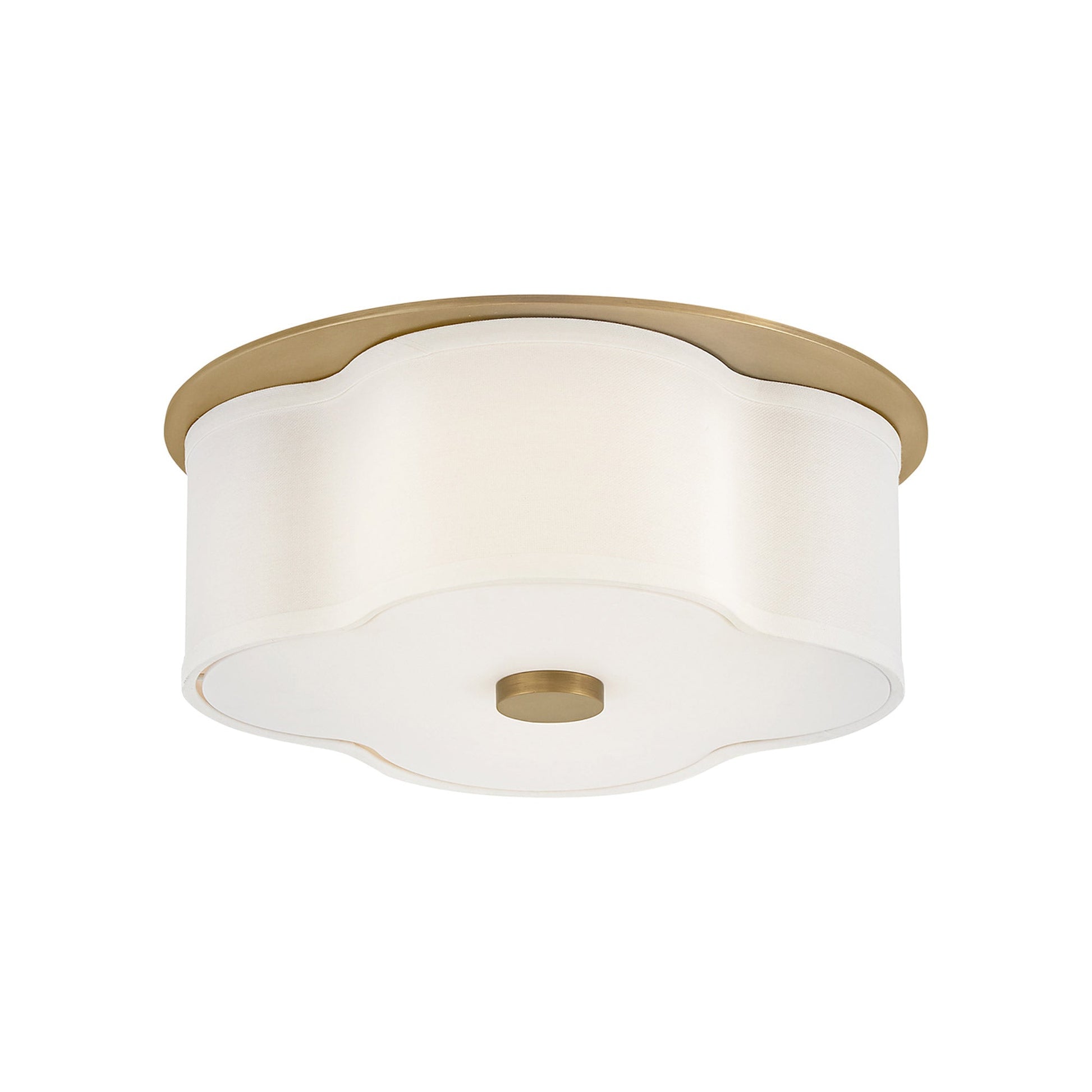 Delaney Flush Mount Ceiling Light in Heritage Brass (2-Light).