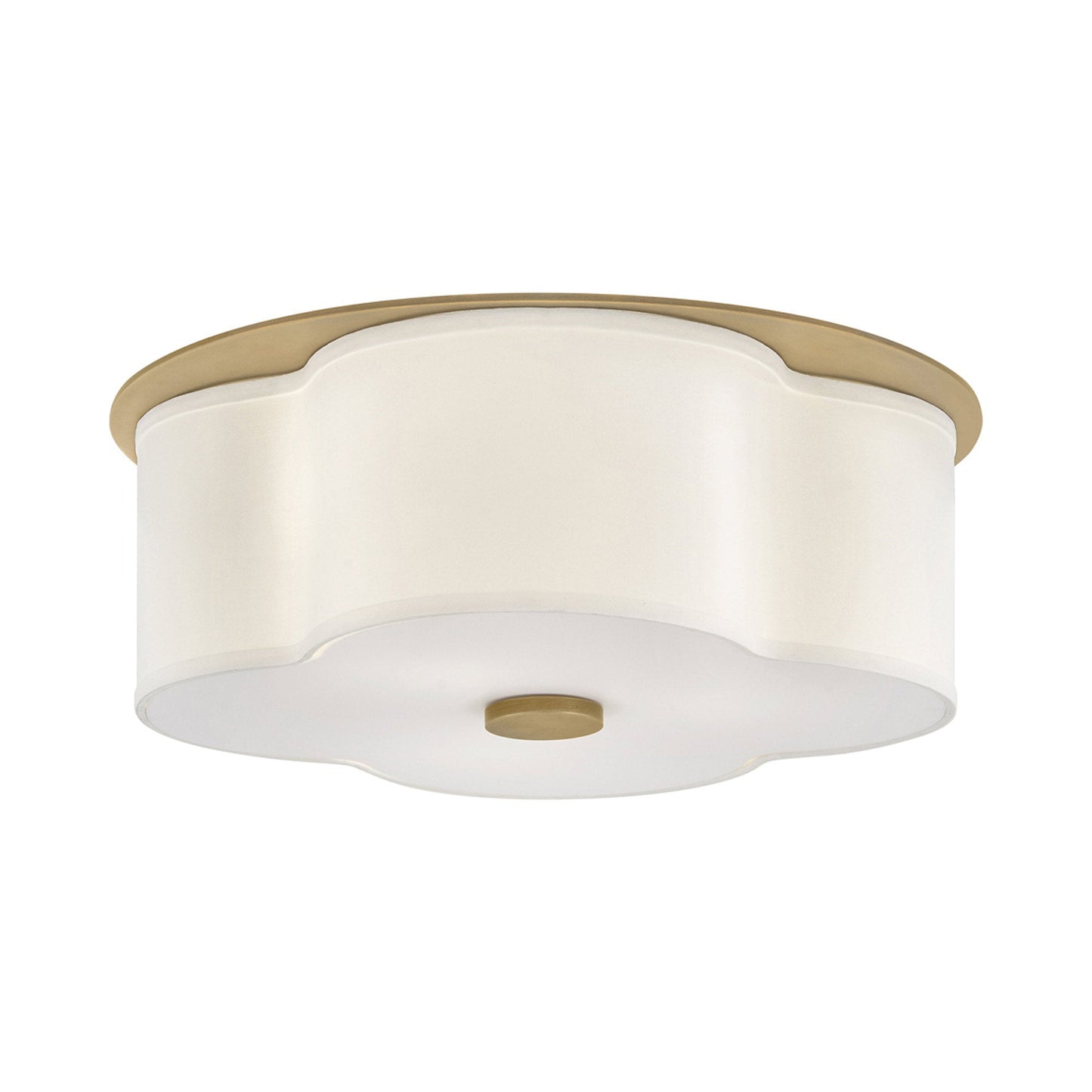Delaney Flush Mount Ceiling Light in Heritage Brass (3-Light).