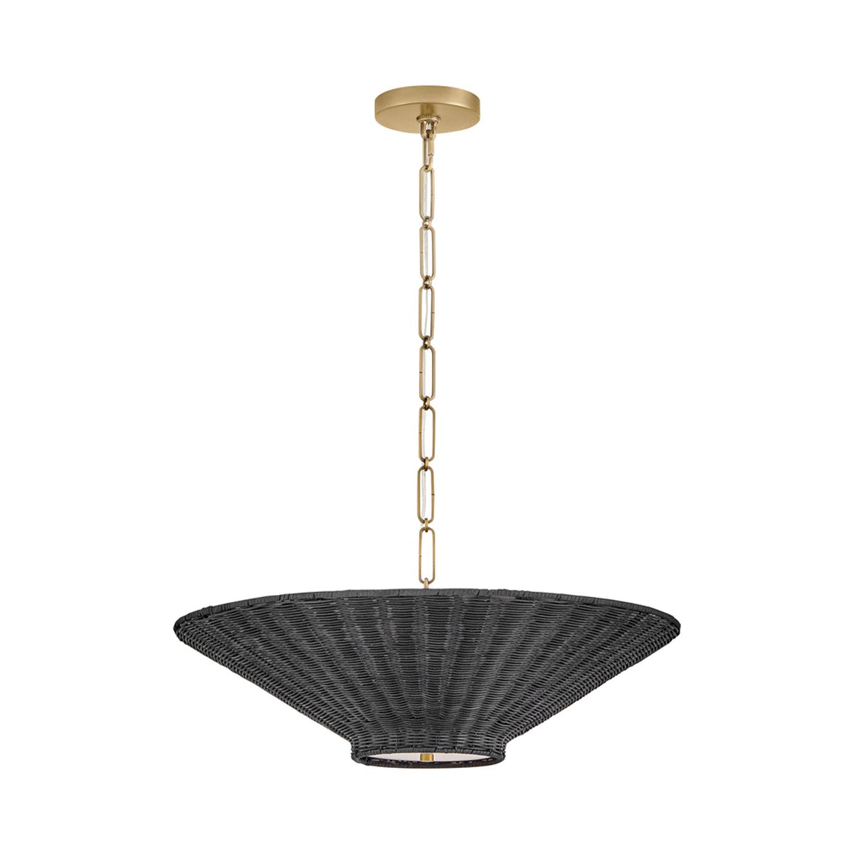 Delia Semi Flush Convertible Pendant Light in Black.