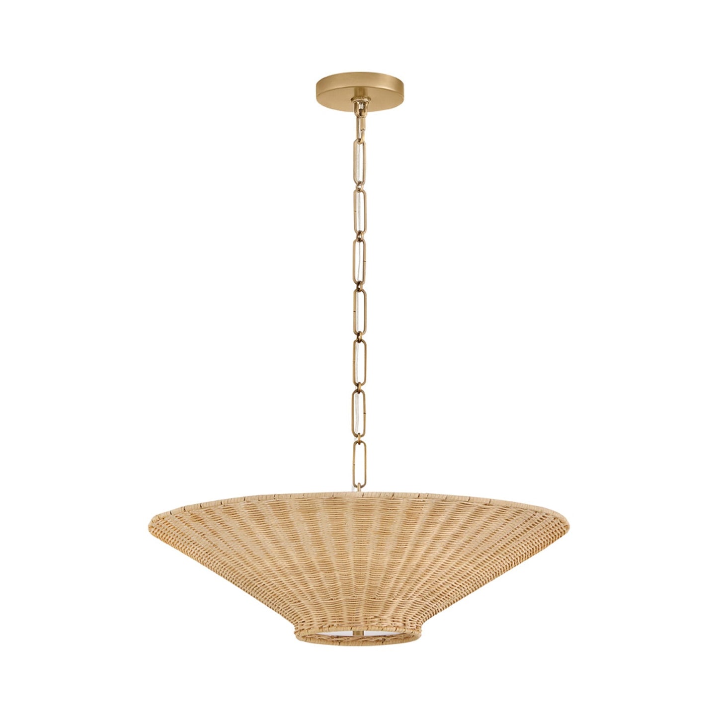 Delia Semi Flush Convertible Pendant Light in Natural.