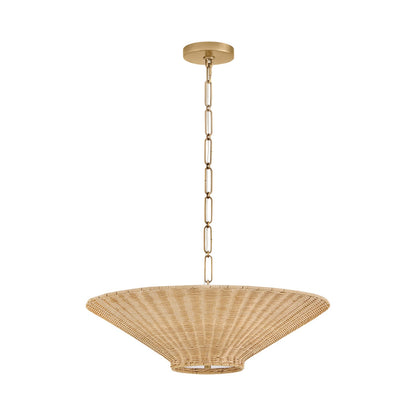 Delia Semi Flush Convertible Pendant Light in Natural.