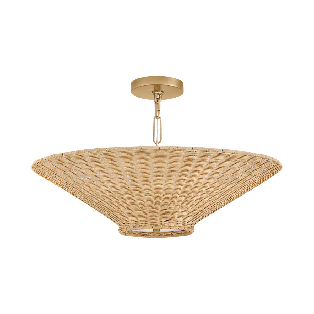 Delia Semi Flush Convertible Pendant Light in Detail.