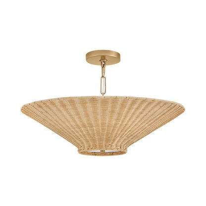 Delia Semi Flush Convertible Pendant Light in Detail.