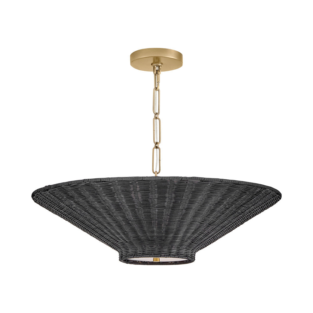 Delia Semi Flush Convertible Pendant Light in Detail.