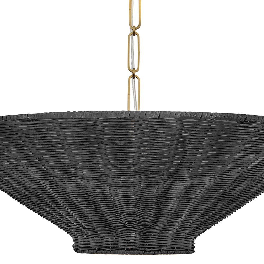 Delia Semi Flush Convertible Pendant Light in Detail.