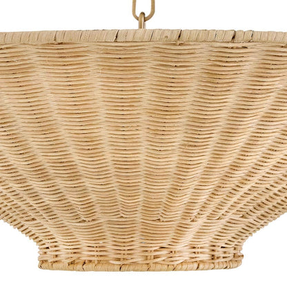 Delia Semi Flush Convertible Pendant Light in Detail.