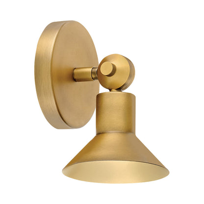 Dom LED Wall Light in Heritage Brass.