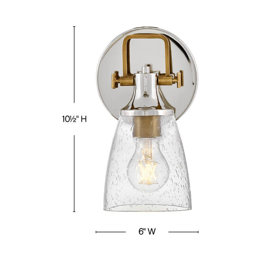 Easton Bath Vanity Light - line drawing.