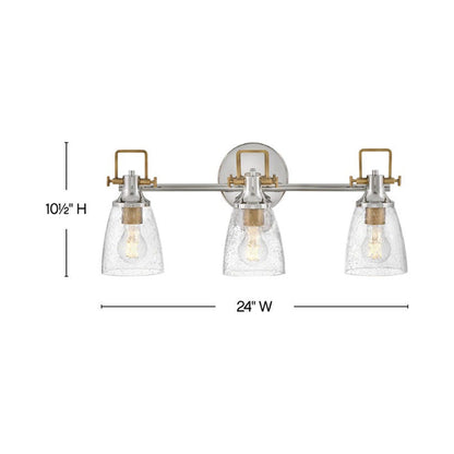Easton Bath Vanity Light - line drawing.