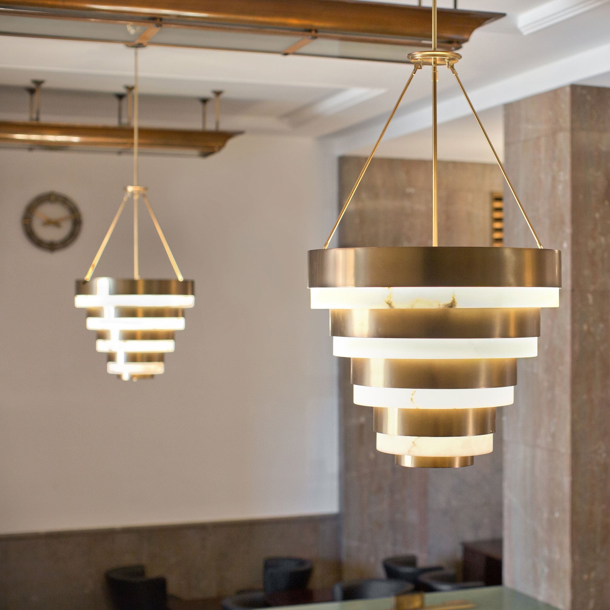 Echlon Chandelier in living room.