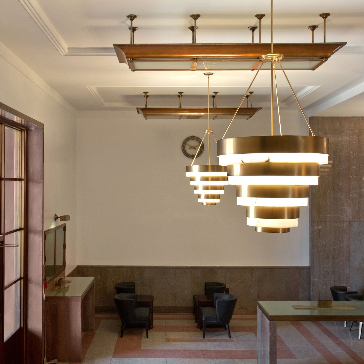 Echlon Chandelier in living room.